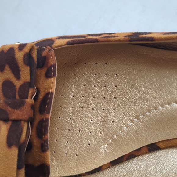 Trary Pointed Toe with Bow Slip On Ballet Flats Leopard Print 8 Brown - Picture 15 of 16